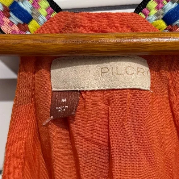 Anthropologie Pilcro Abstract patchwork print Peplum Tank M - Picture 9 of 10